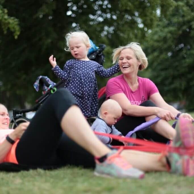 Buggyfit session with kids involved.